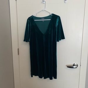 Green Velvet Dress